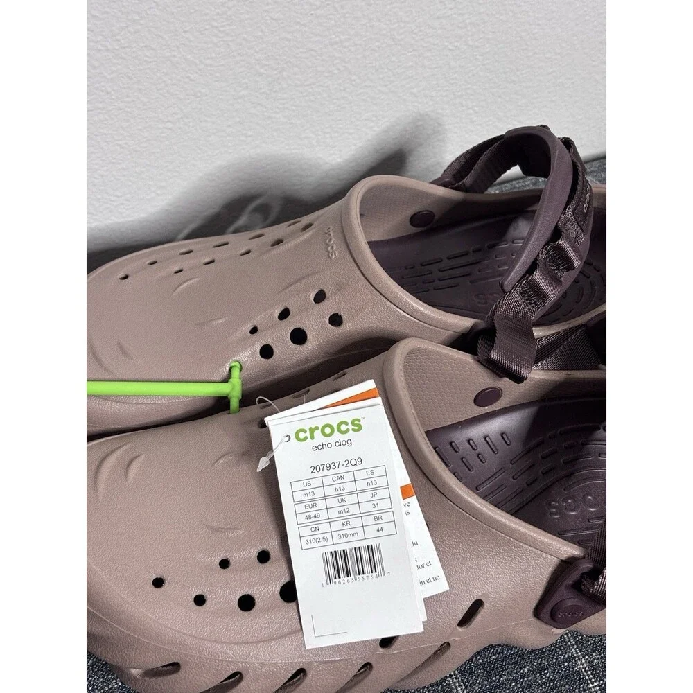 CROCS Echo Clogs Latte Brown Beige Men 13 NEW